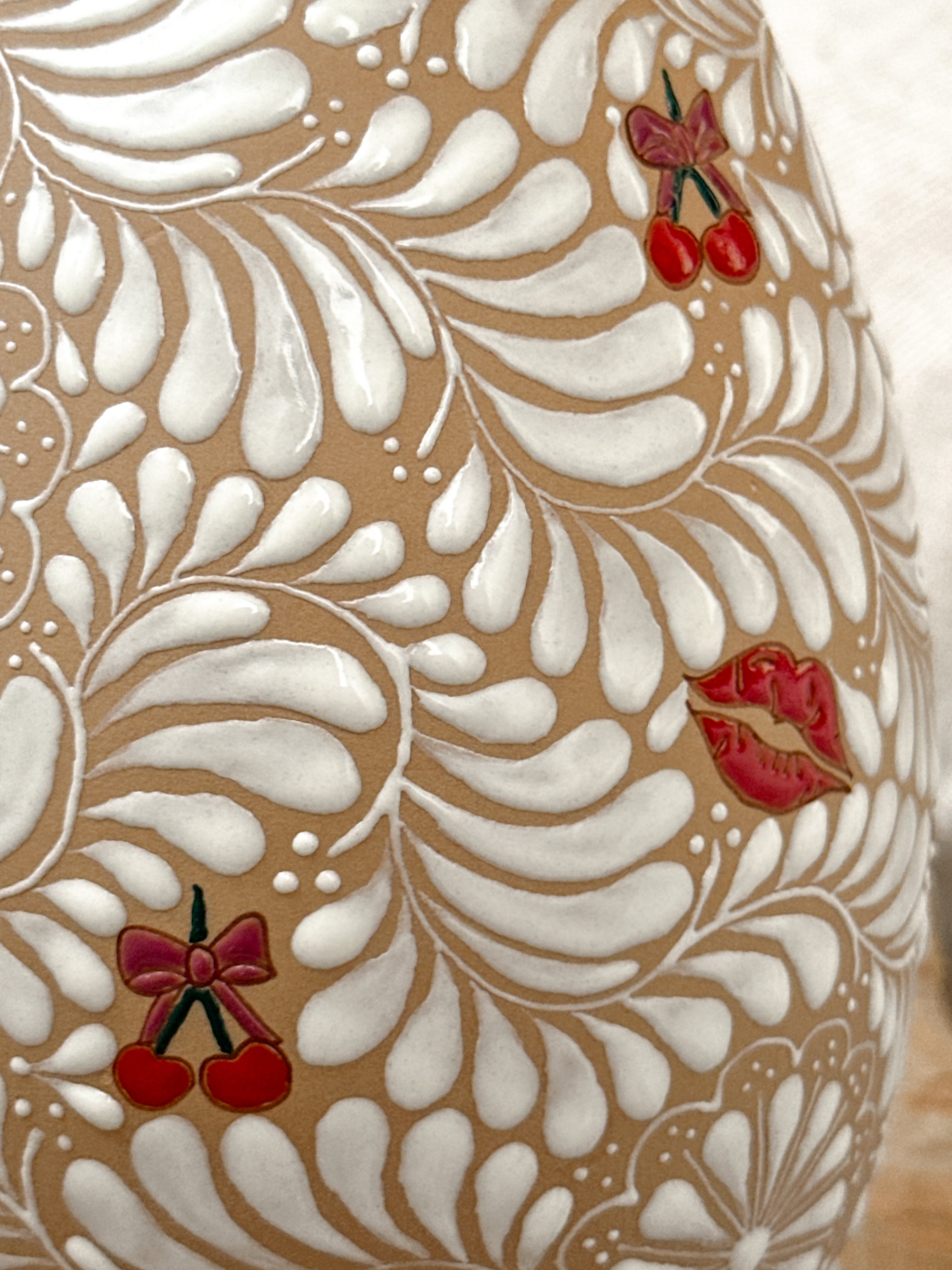 PRE-ORDER Cherry Kisses Flower Vase (SHIPS IN APPROX. 6-12 WEEKS)