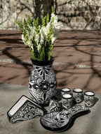 PRE-ORDER Black Talavera "Mi Casita" Set (SHIPS IN APPROX. 6-12 WEEKS)