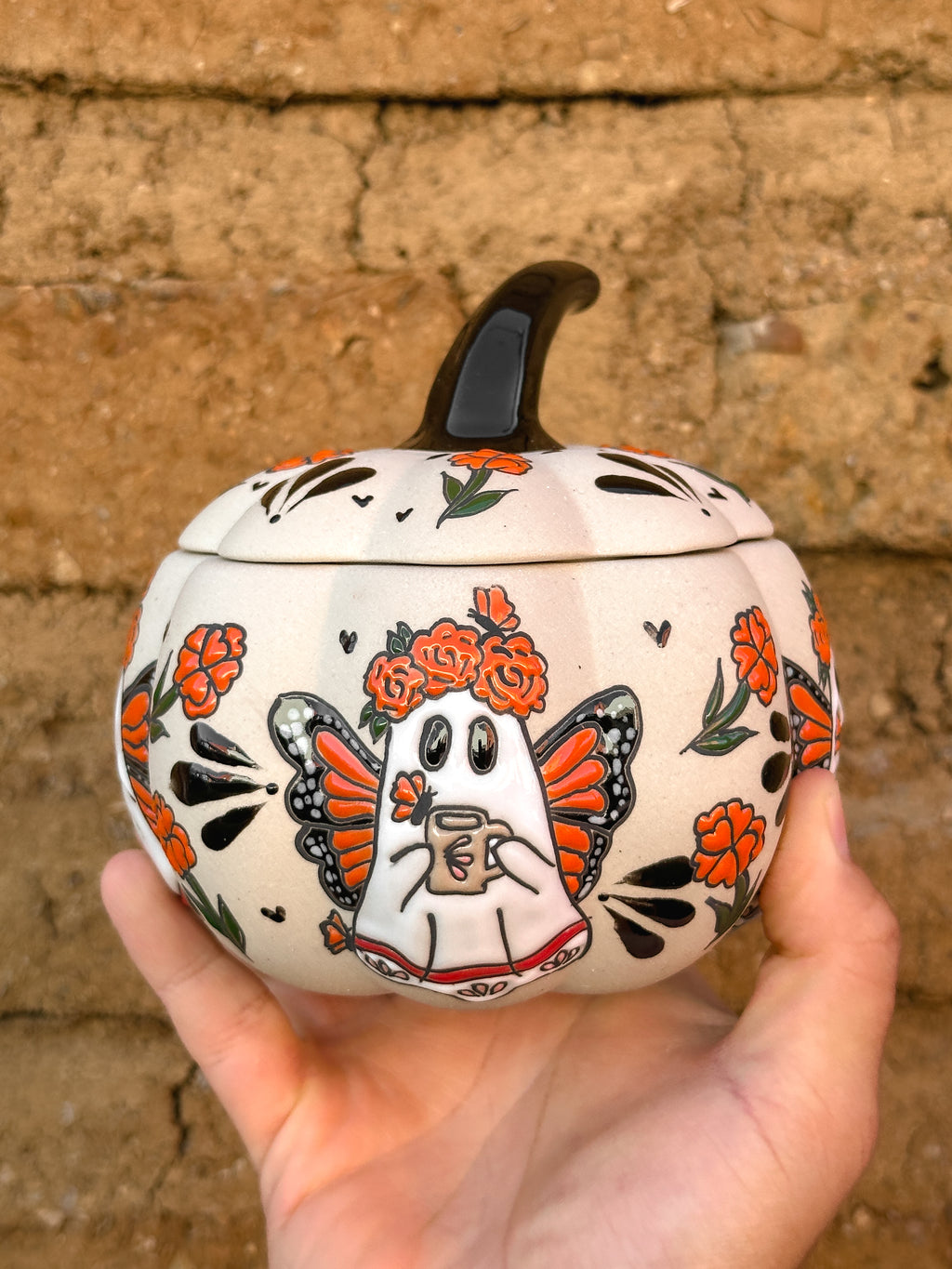 PRE-ORDER Butterfly Ghost Pumpkin (SHIPS IN APPROX. 6-12 WEEKS)