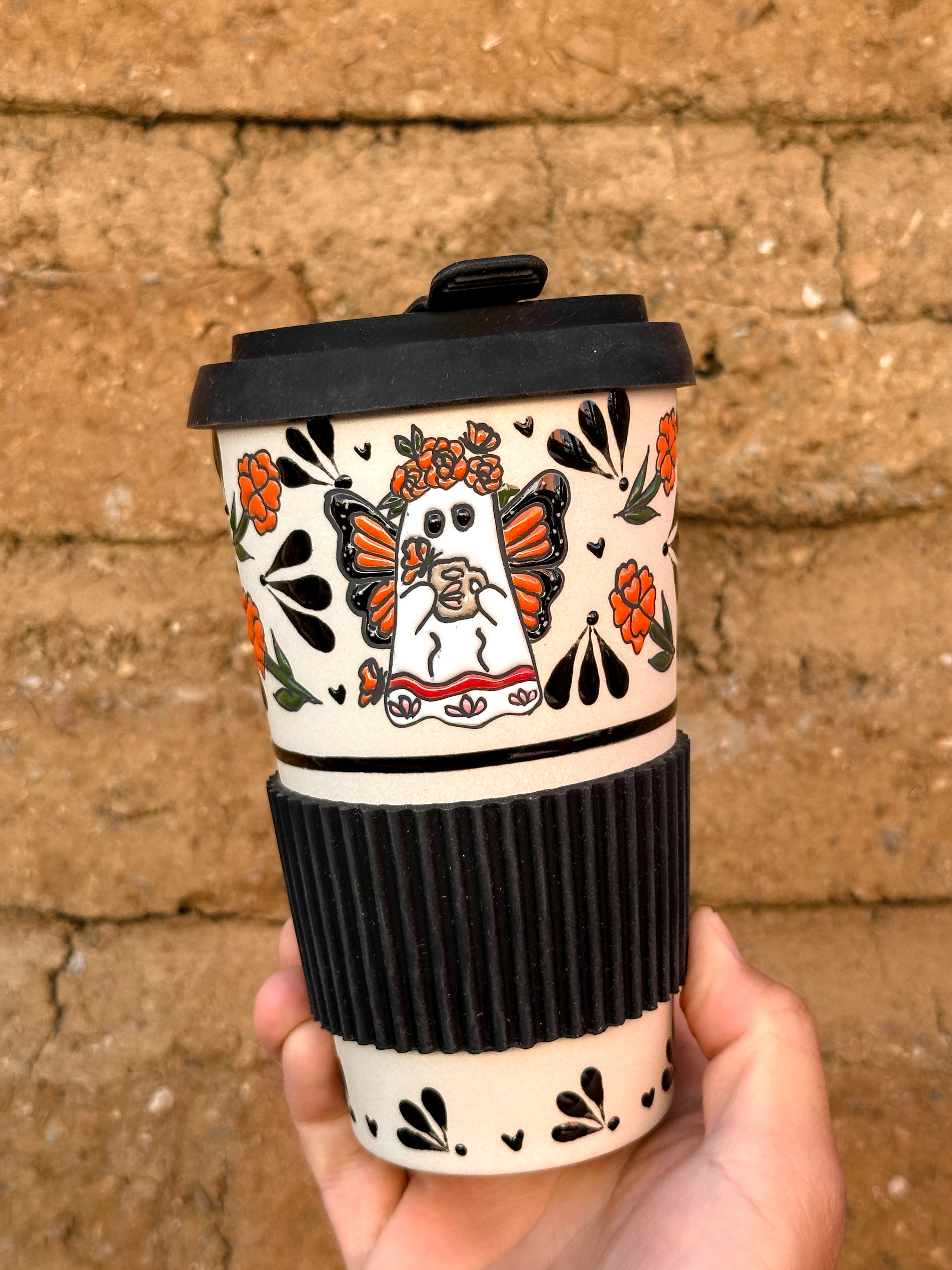 PRE-ORDER Butterfly Ghost Travel Mug (SHIPS IN APPROX. 6-12 WEEKS)