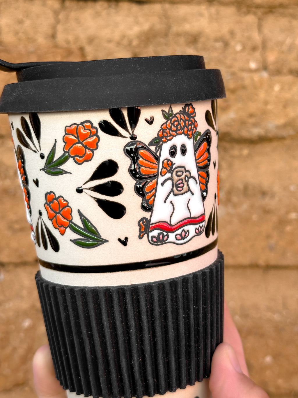 PRE-ORDER Butterfly Ghost Travel Mug (SHIPS IN APPROX. 6-12 WEEKS)