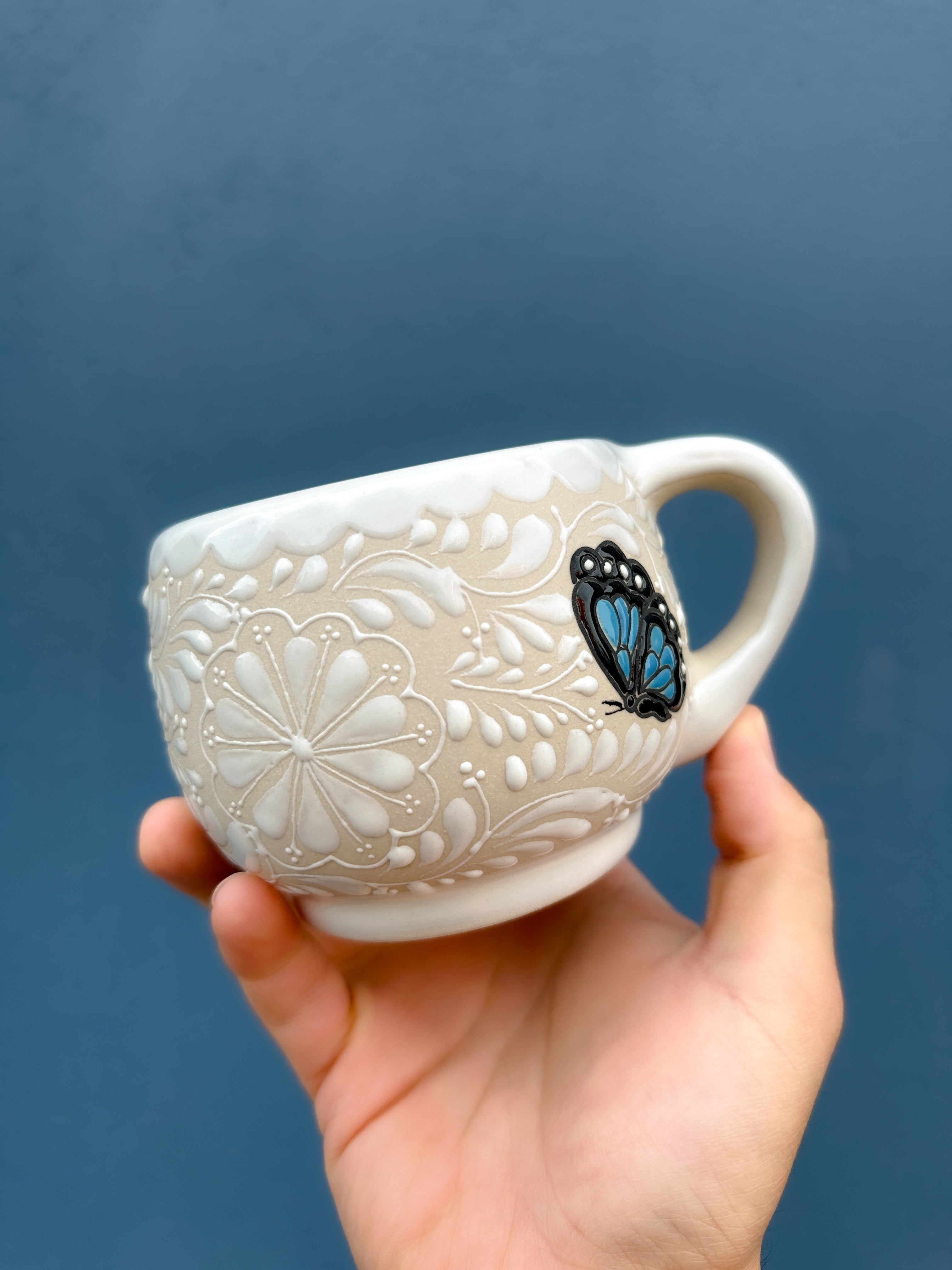 PRE-ORDER Blue Butterflies Mug (SHIPS IN APPROX. 6-12 WEEKS)