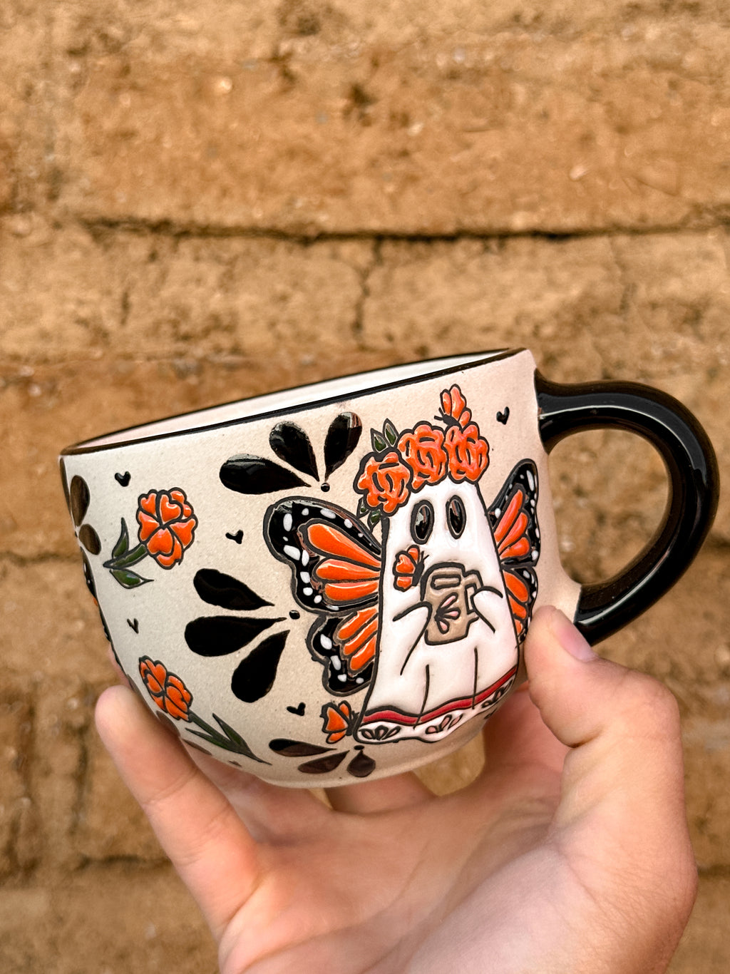 PRE-ORDER Butterfly Ghost Mug And Plate Set (SHIPS IN APPROX. 6-12 WEEKS)