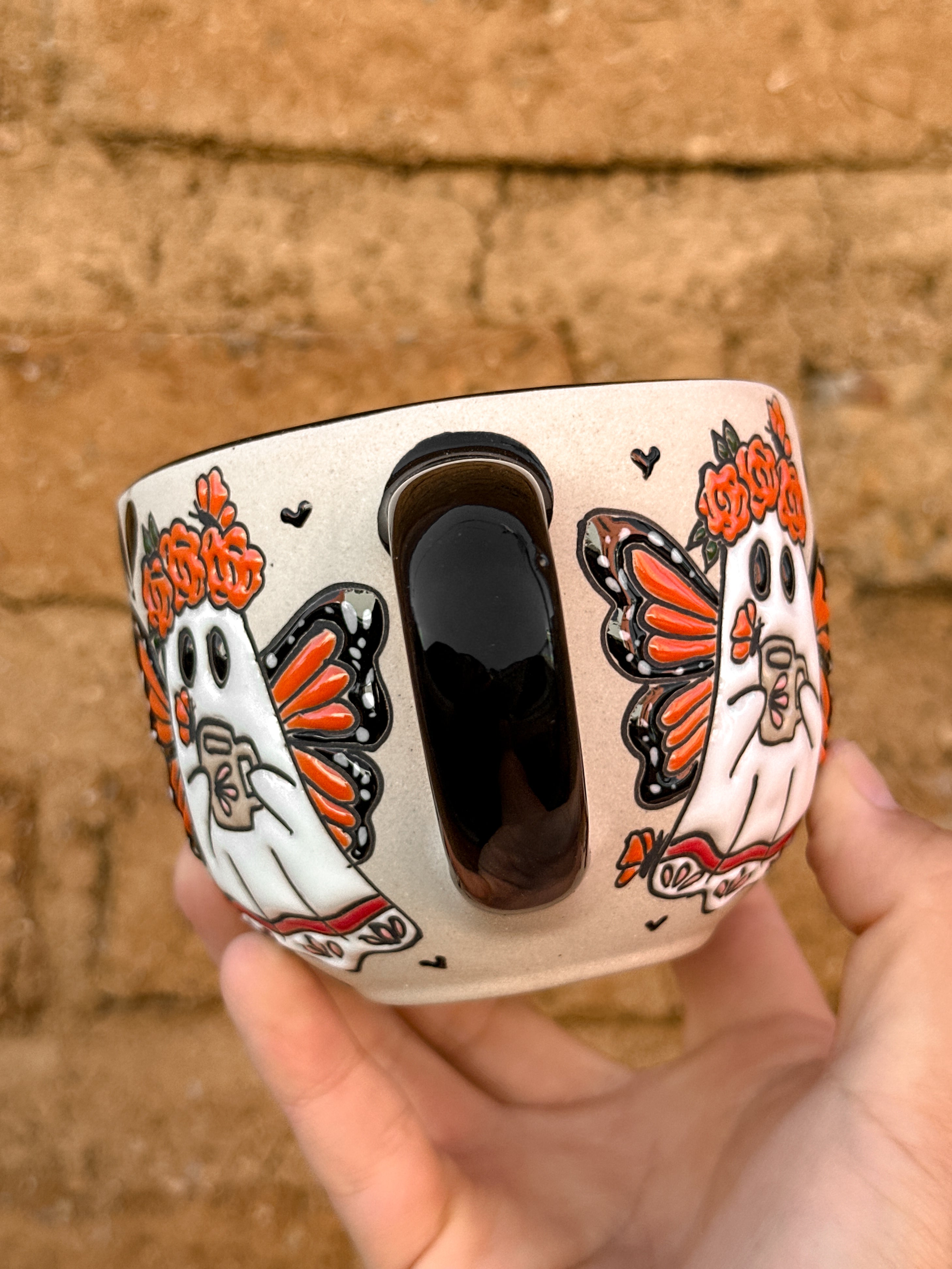 PRE-ORDER Butterfly Ghost Mug And Plate Set (SHIPS IN APPROX. 6-12 WEEKS)