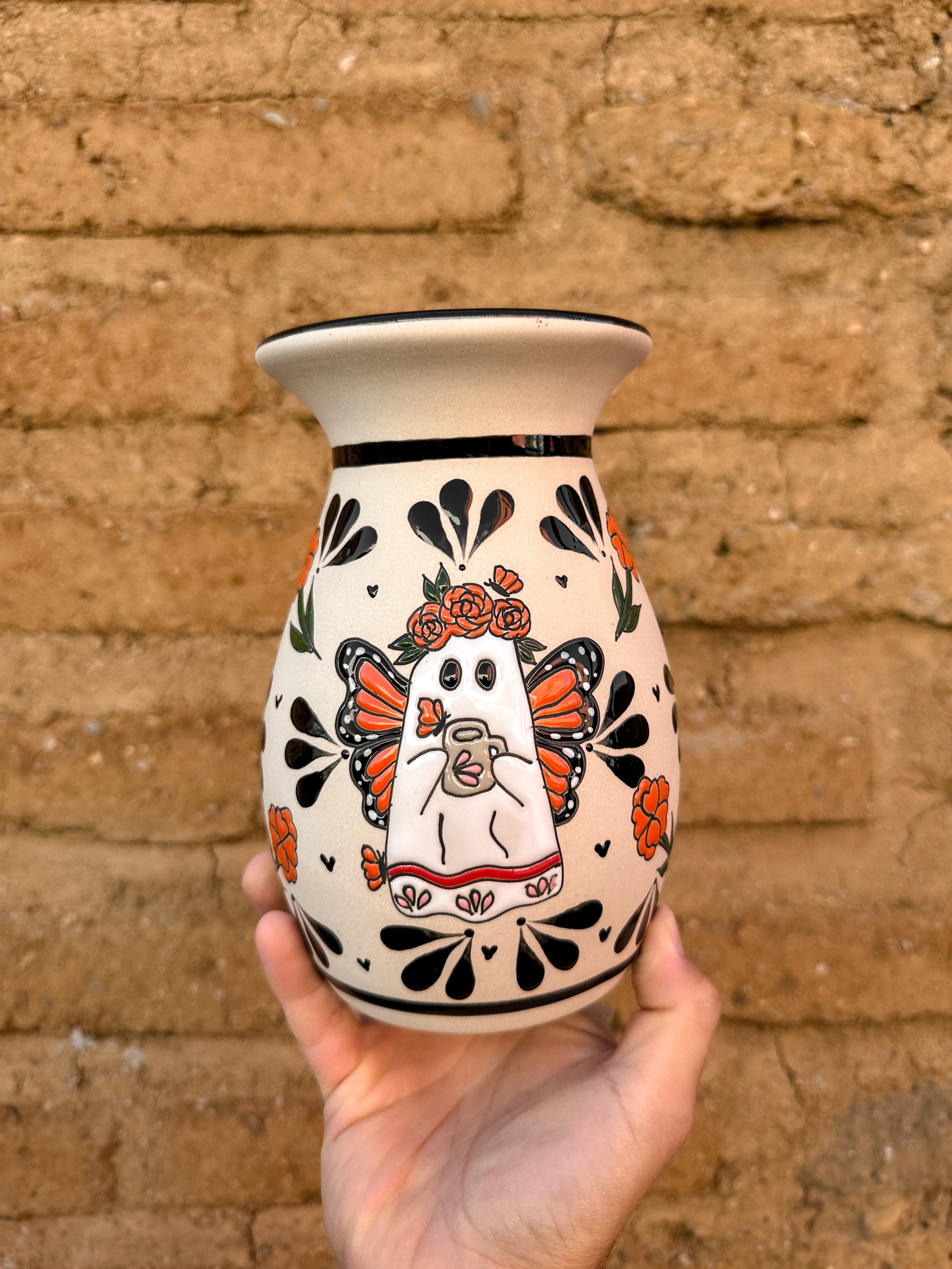 PRE-ORDER Butterfly Ghost Flower Vase (SHIPS IN APPROX. 6-12 WEEKS)