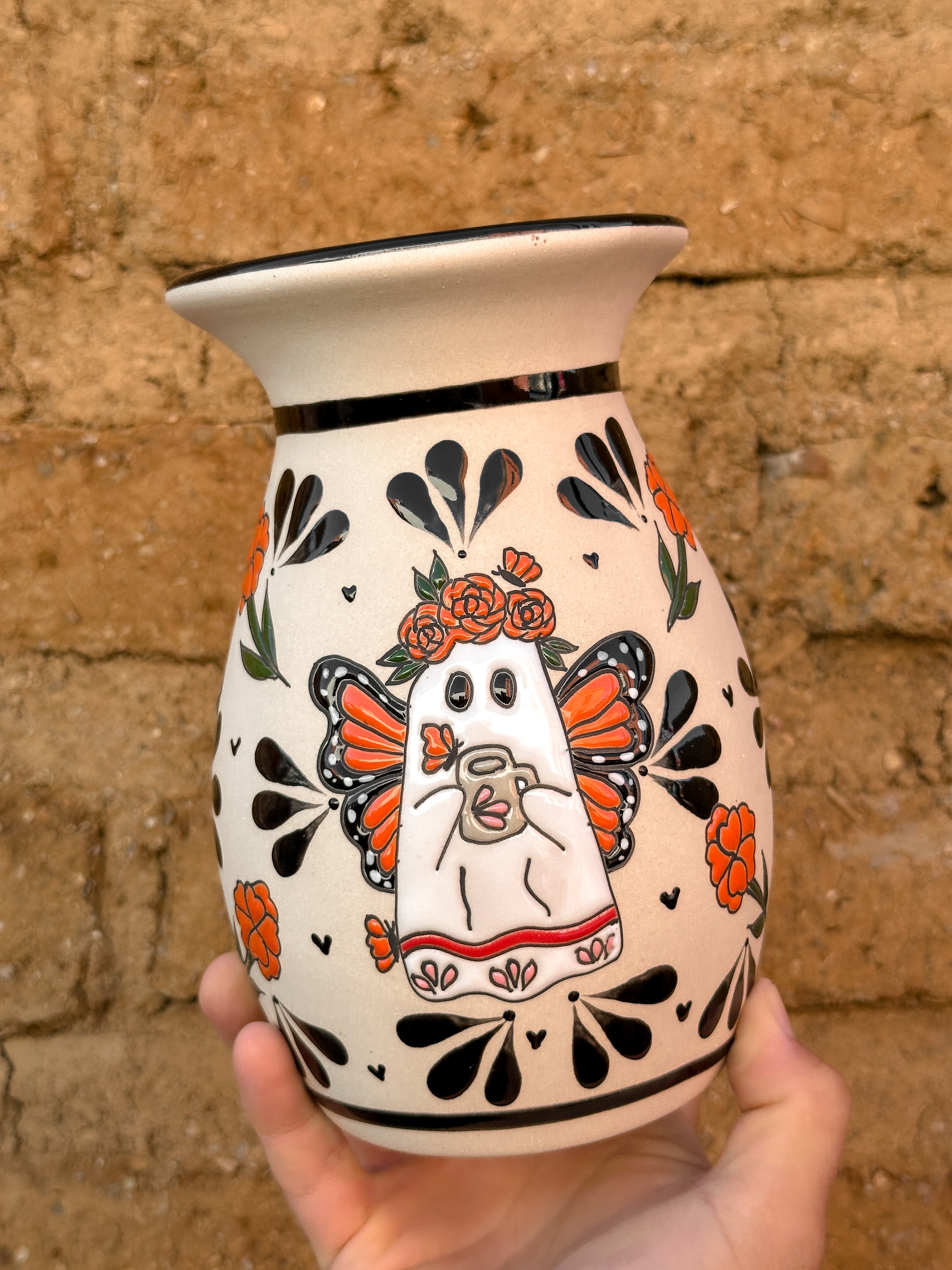 PRE-ORDER Butterfly Ghost Flower Vase (SHIPS IN APPROX. 6-12 WEEKS)