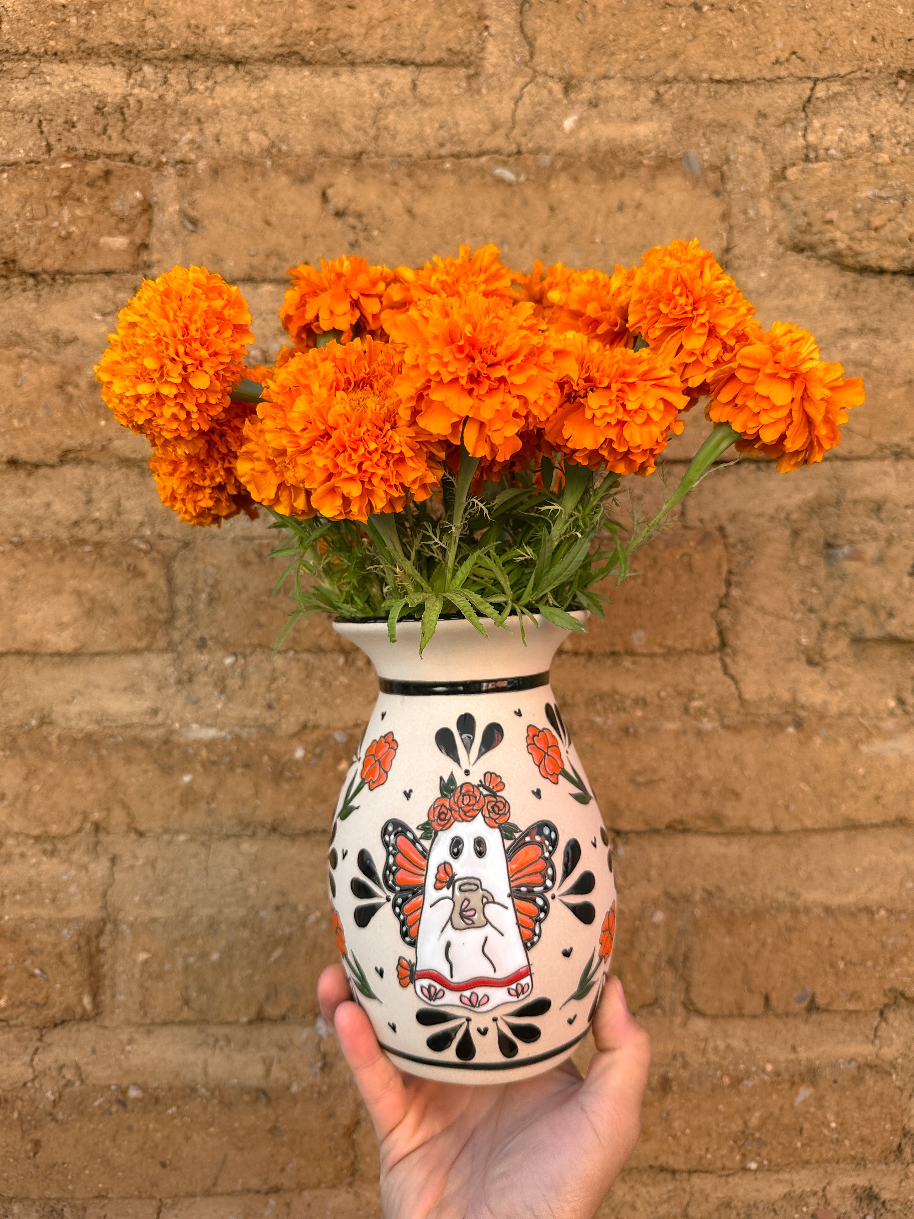 PRE-ORDER Butterfly Ghost Flower Vase (SHIPS IN APPROX. 6-12 WEEKS)