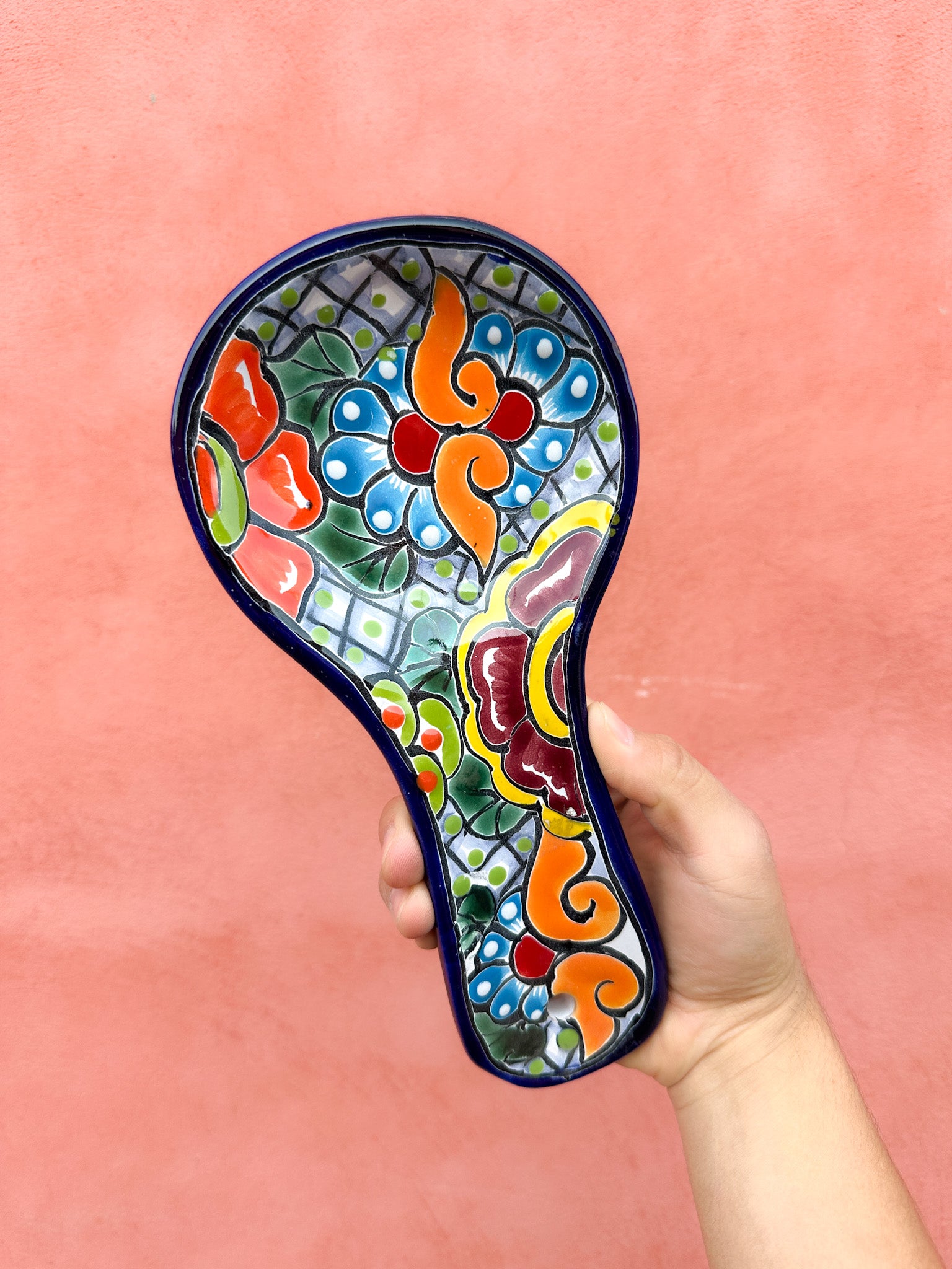 PRE-ORDER Colorful Talavera Spoon Rest (SHIPS IN APPROX. 6-12 WEEKS)
