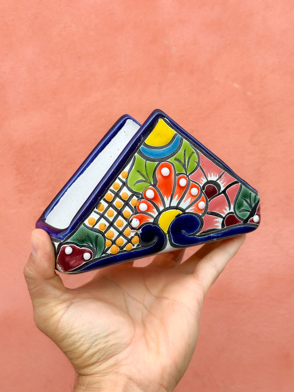 PRE-ORDER Colorful Talavera Napkin Holder (SHIPS IN APPROX. 6-12 WEEKS)