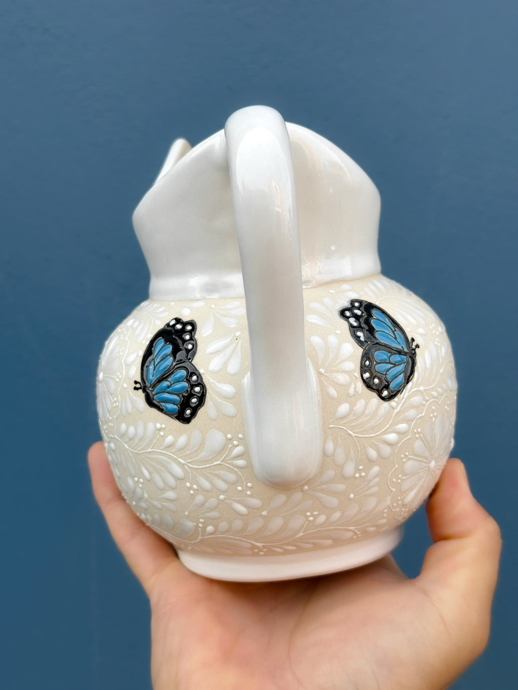 PRE-ORDER Blue Butterflies Jarra (SHIPS IN APPROX. 6-12 WEEKS)