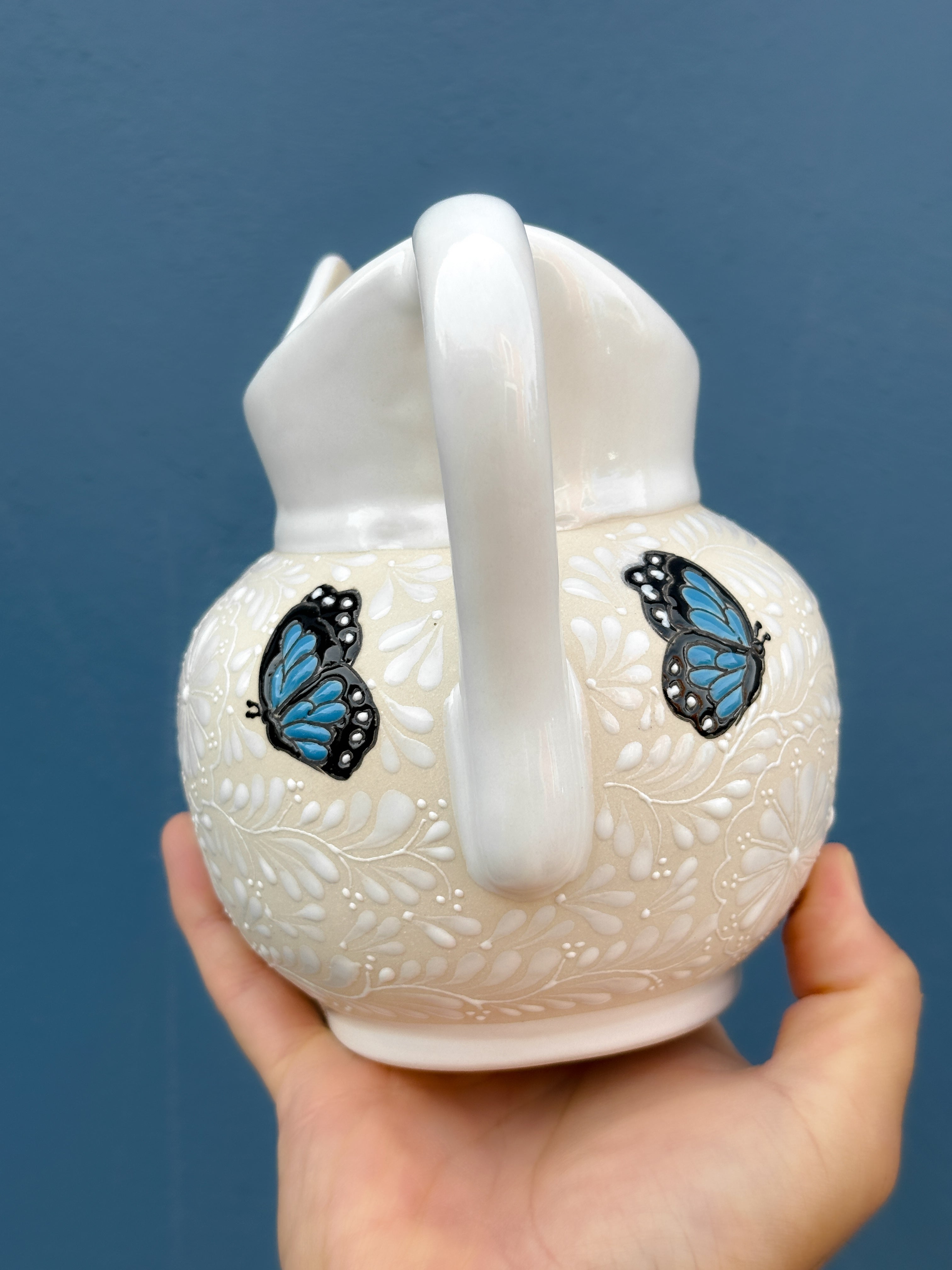 PRE-ORDER Blue Butterflies Jarra (SHIPS IN APPROX. 6-12 WEEKS)