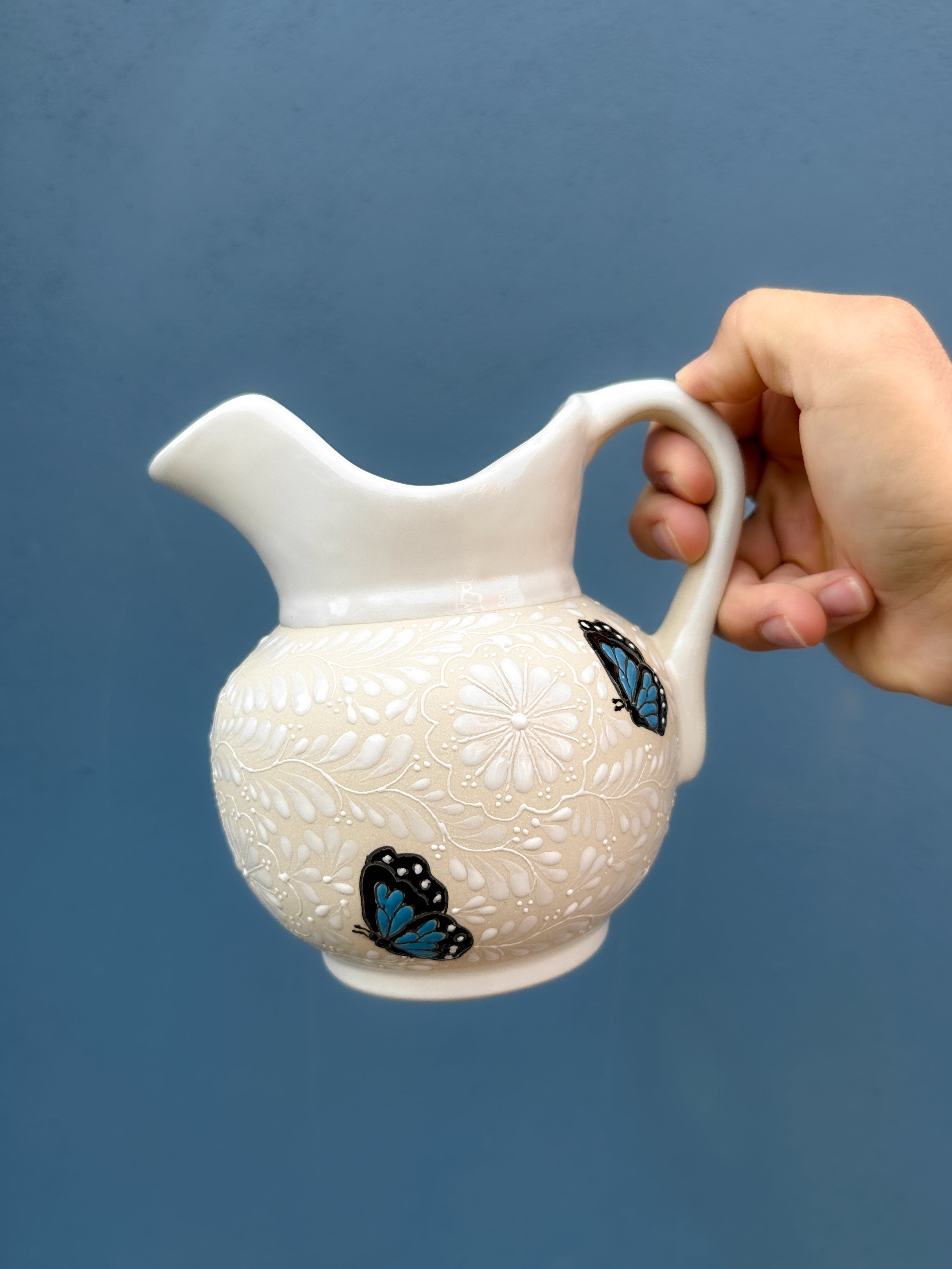 PRE-ORDER Blue Butterflies Jarra (SHIPS IN APPROX. 6-12 WEEKS)