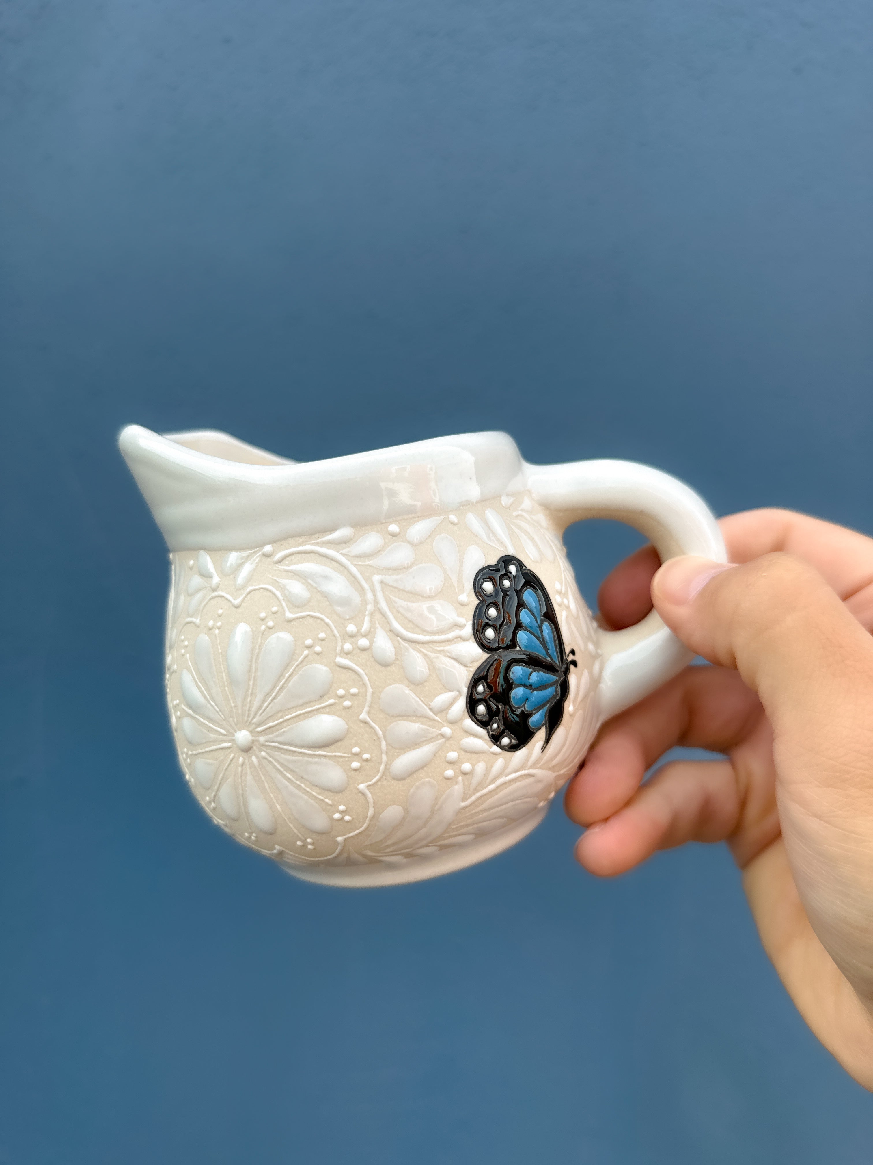 PRE-ORDER Blue Butterflies Creamer (SHIPS IN APPROX. 6-12 WEEKS)
