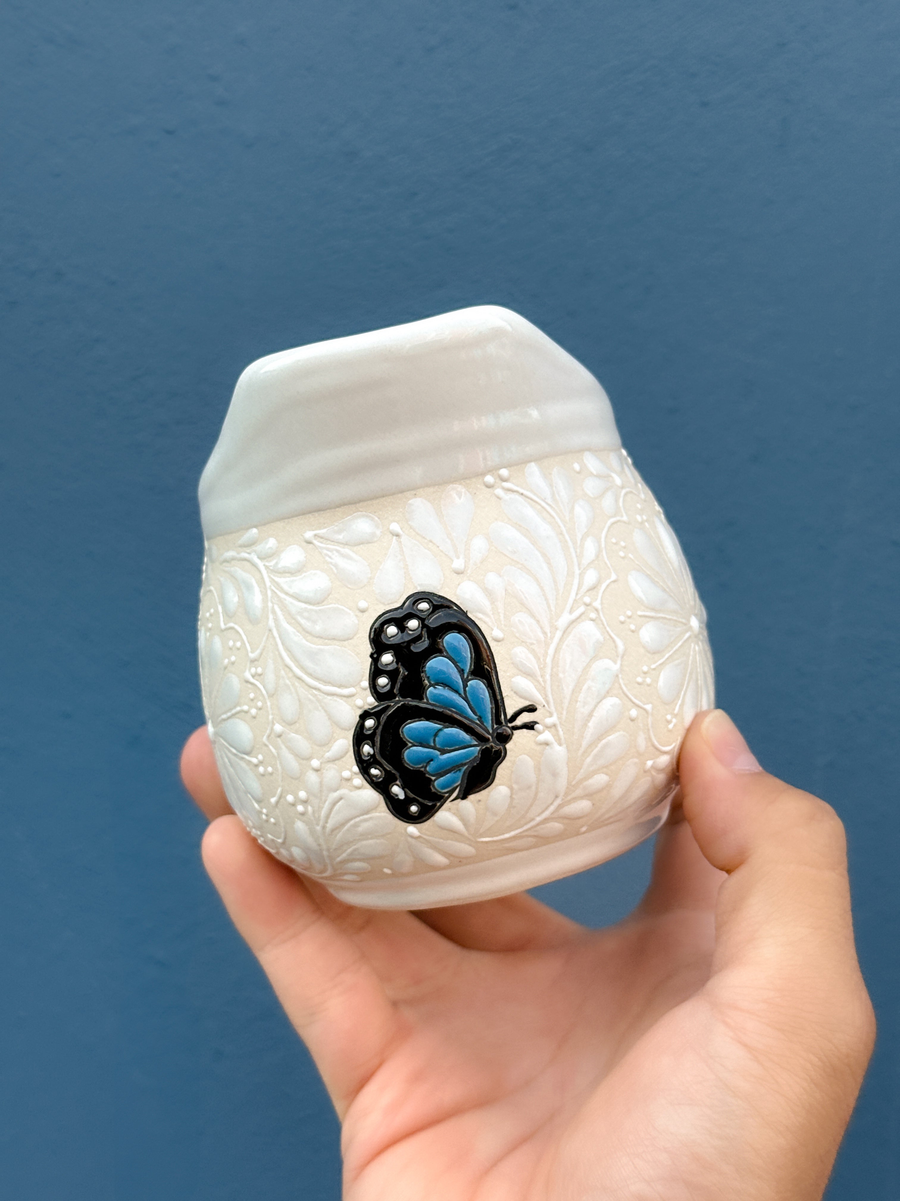PRE-ORDER Blue Butterflies Creamer (SHIPS IN APPROX. 6-12 WEEKS)