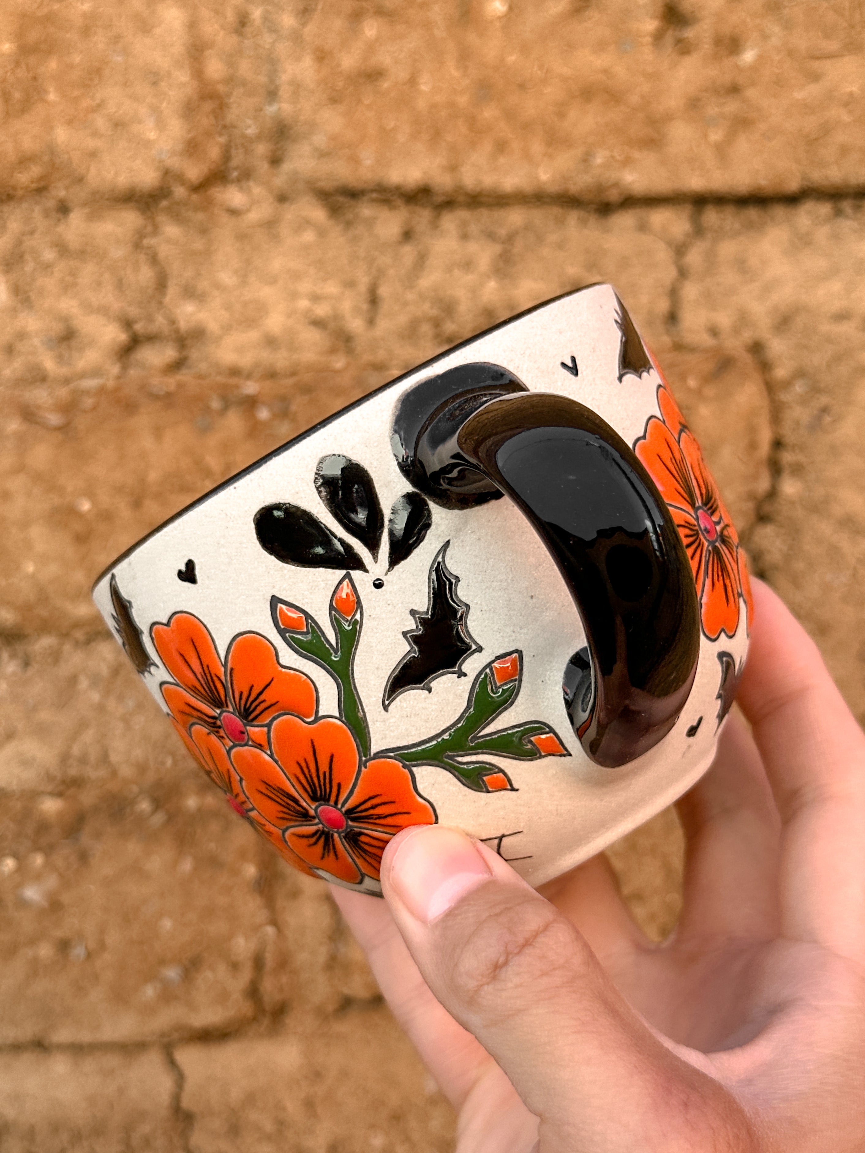 PRE-ORDER Bats and Flowers Mug And Plate Set (SHIPS IN APPROX. 6-12 WEEKS)