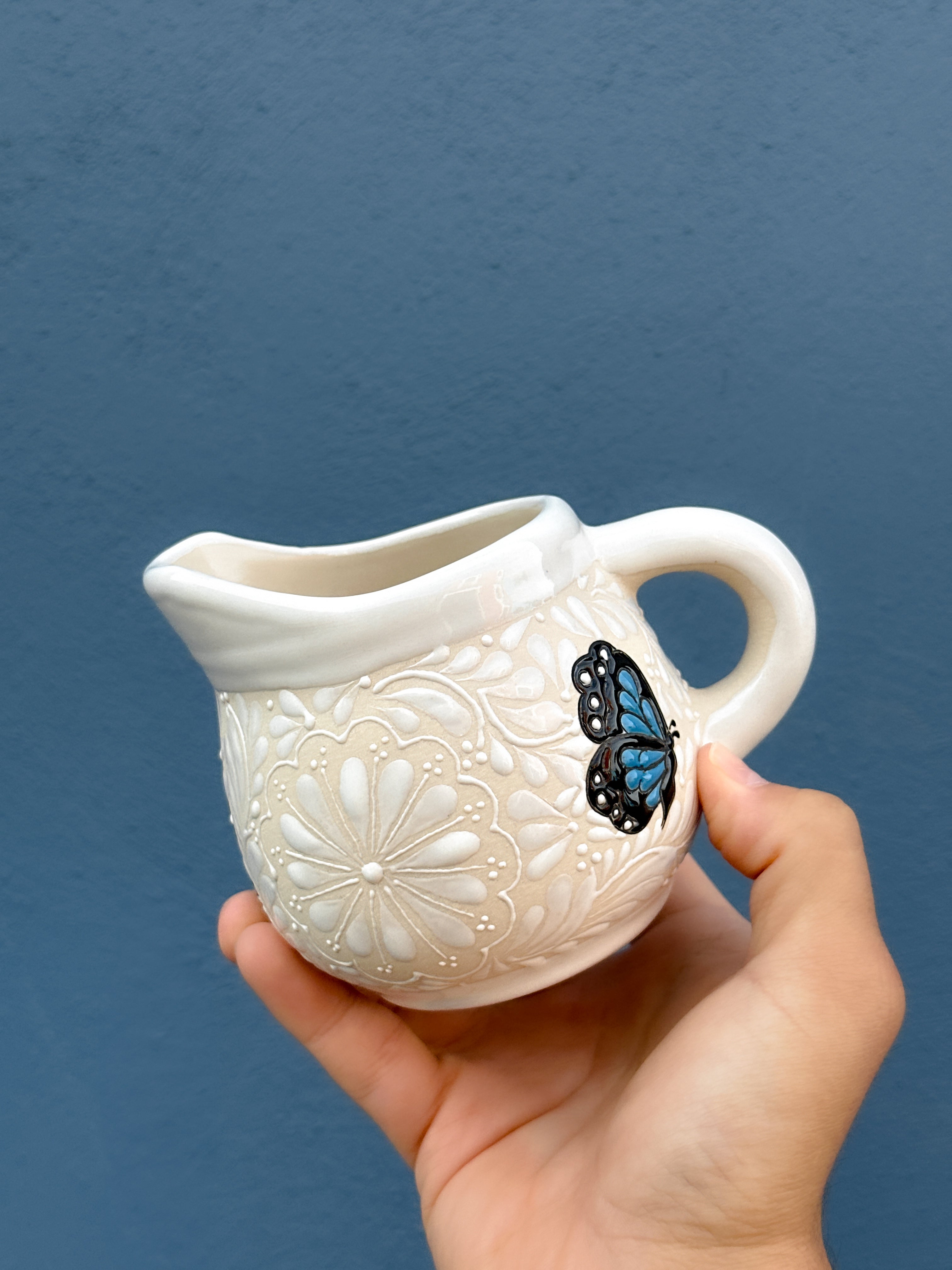 PRE-ORDER Blue Butterflies Creamer (SHIPS IN APPROX. 6-12 WEEKS)