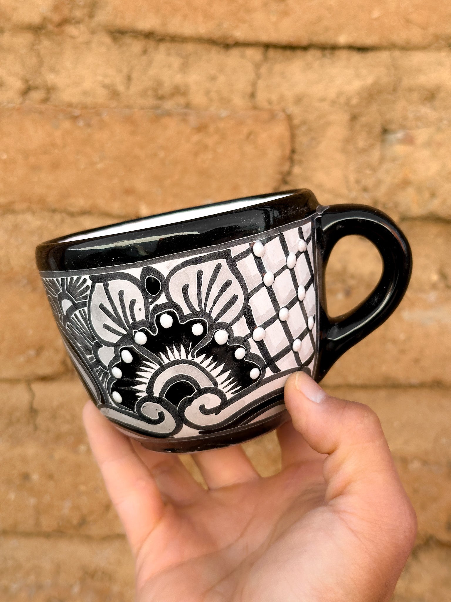PRE-ORDER Black Talavera Mug (SHIPS IN APPROX. 6-12 WEEKS)