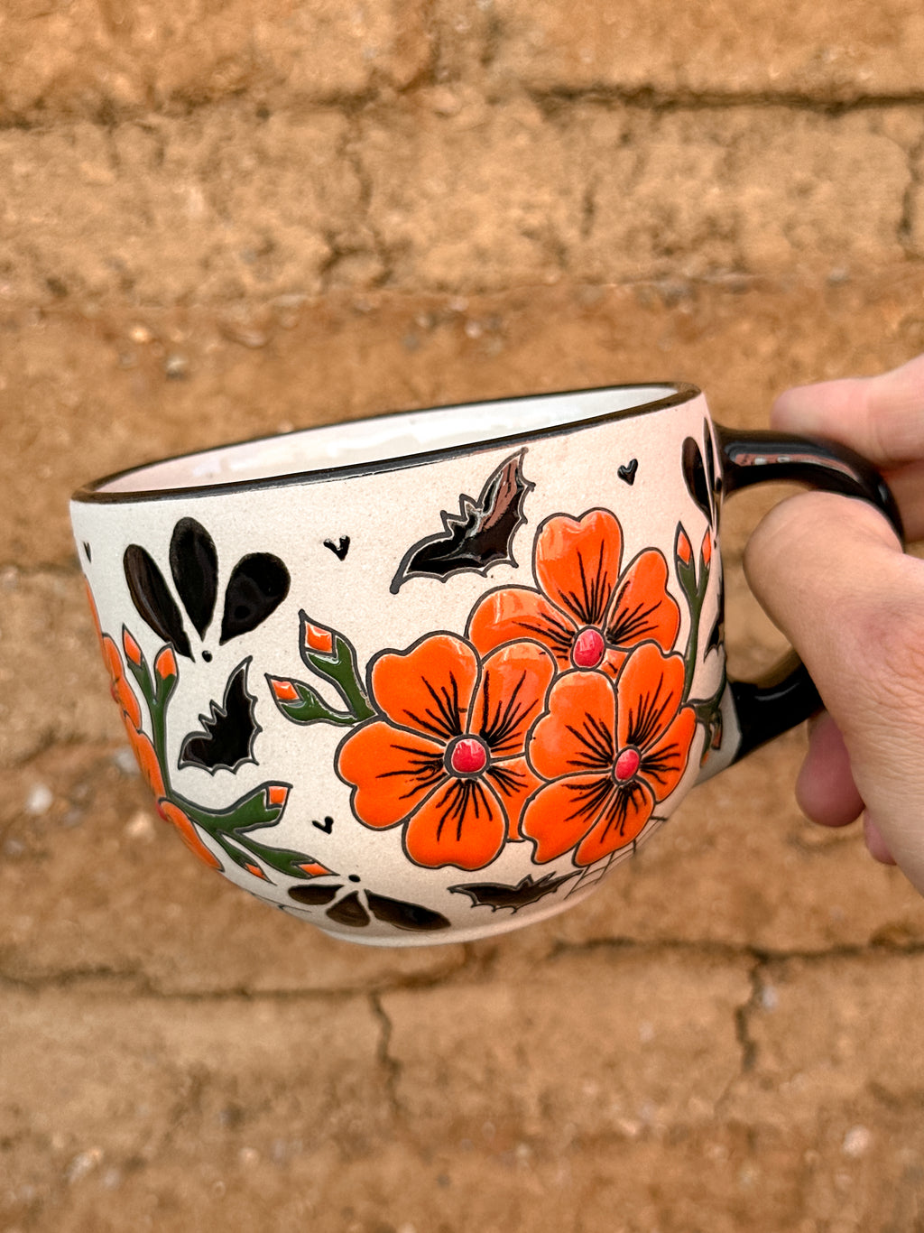 PRE-ORDER Bats and Flowers Mug And Plate Set (SHIPS IN APPROX. 6-12 WEEKS)