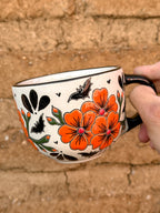 PRE-ORDER Bats and Flowers Mug And Plate Set (SHIPS IN APPROX. 6-12 WEEKS)