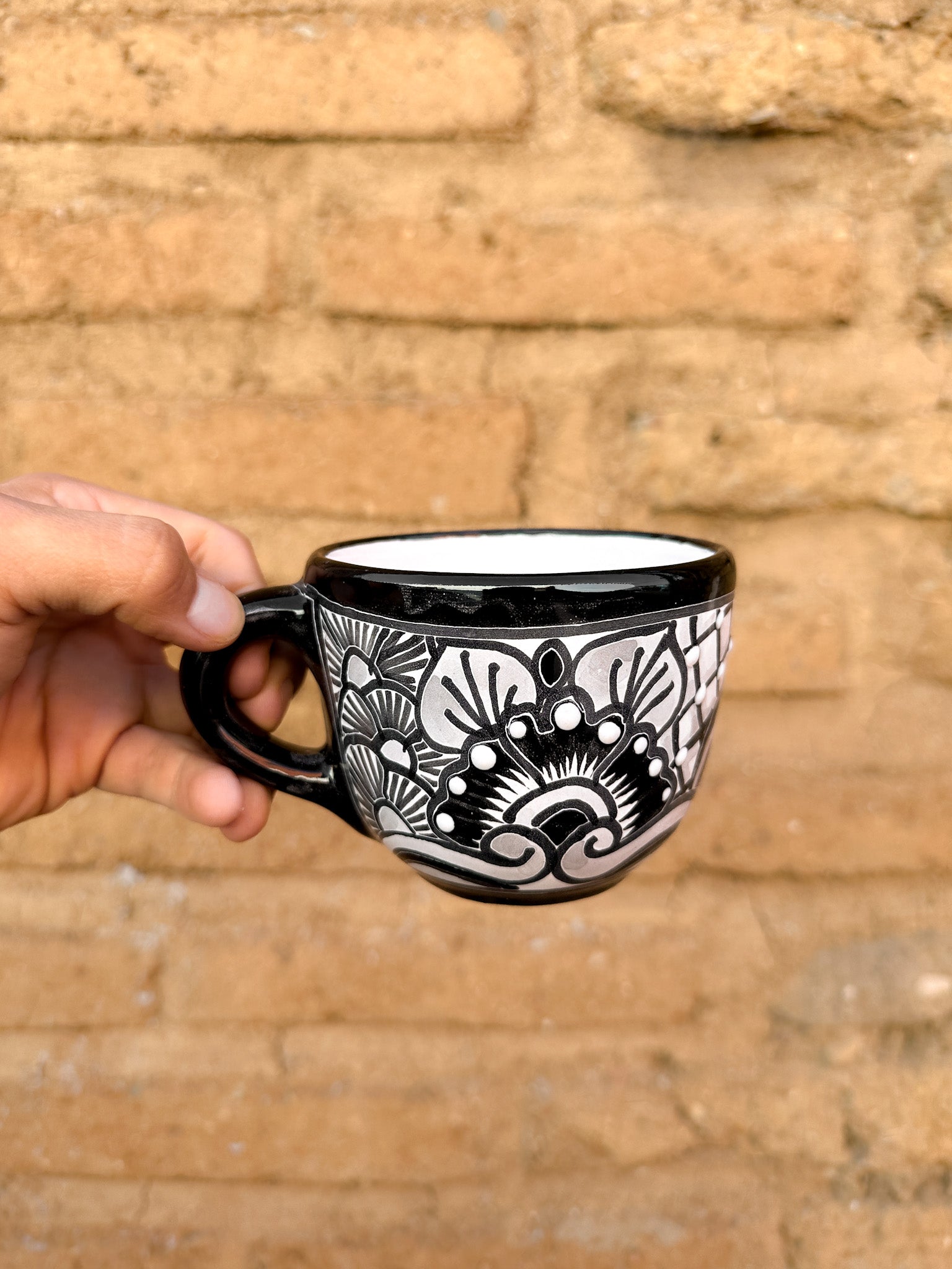 PRE-ORDER Black Talavera Mug (SHIPS IN APPROX. 6-12 WEEKS)