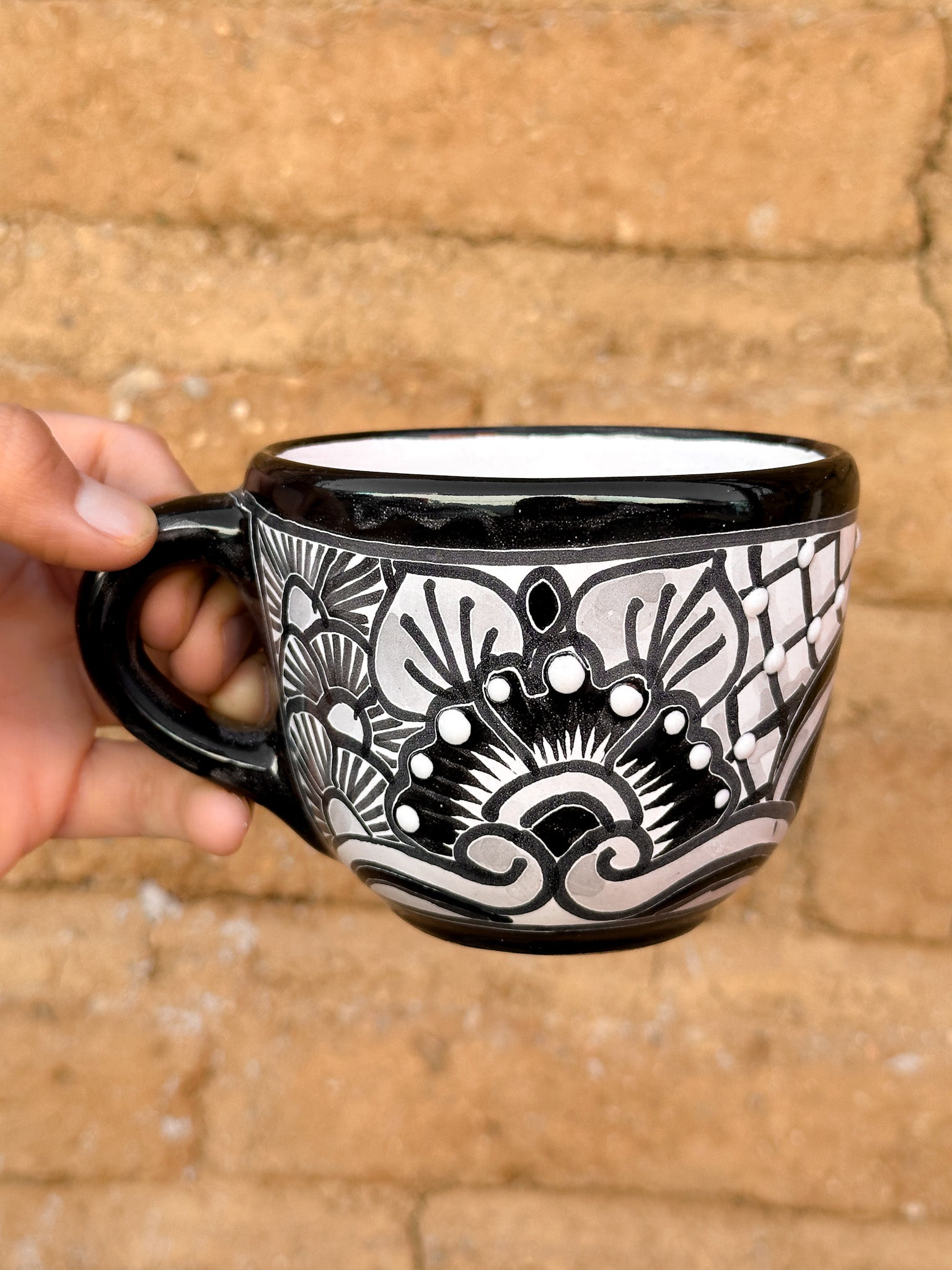 PRE-ORDER Black Talavera Mug (SHIPS IN APPROX. 6-12 WEEKS)
