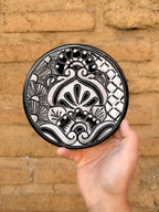 PRE-ORDER Black Talavera Dessert Plate (SHIPS IN APPROX. 6-12 WEEKS)