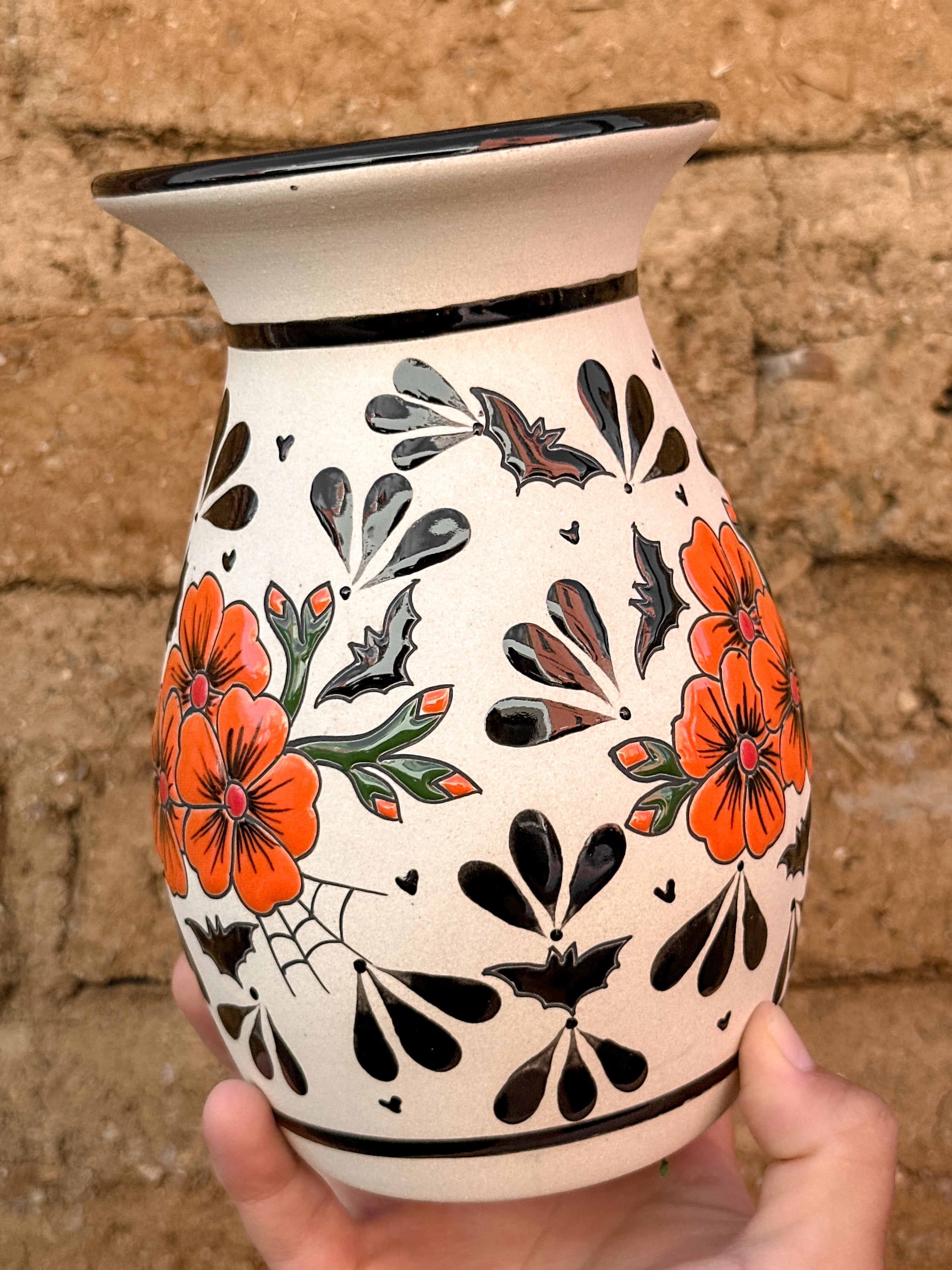 PRE-ORDER Bats and Flowers - Flower Vase (SHIPS IN APPROX. 6-12 WEEKS)