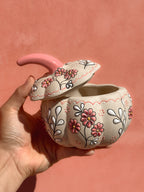 PRE-ORDER Pink Flowers Pumpkin (SHIPS IN APPROX. 6-12 WEEKS)