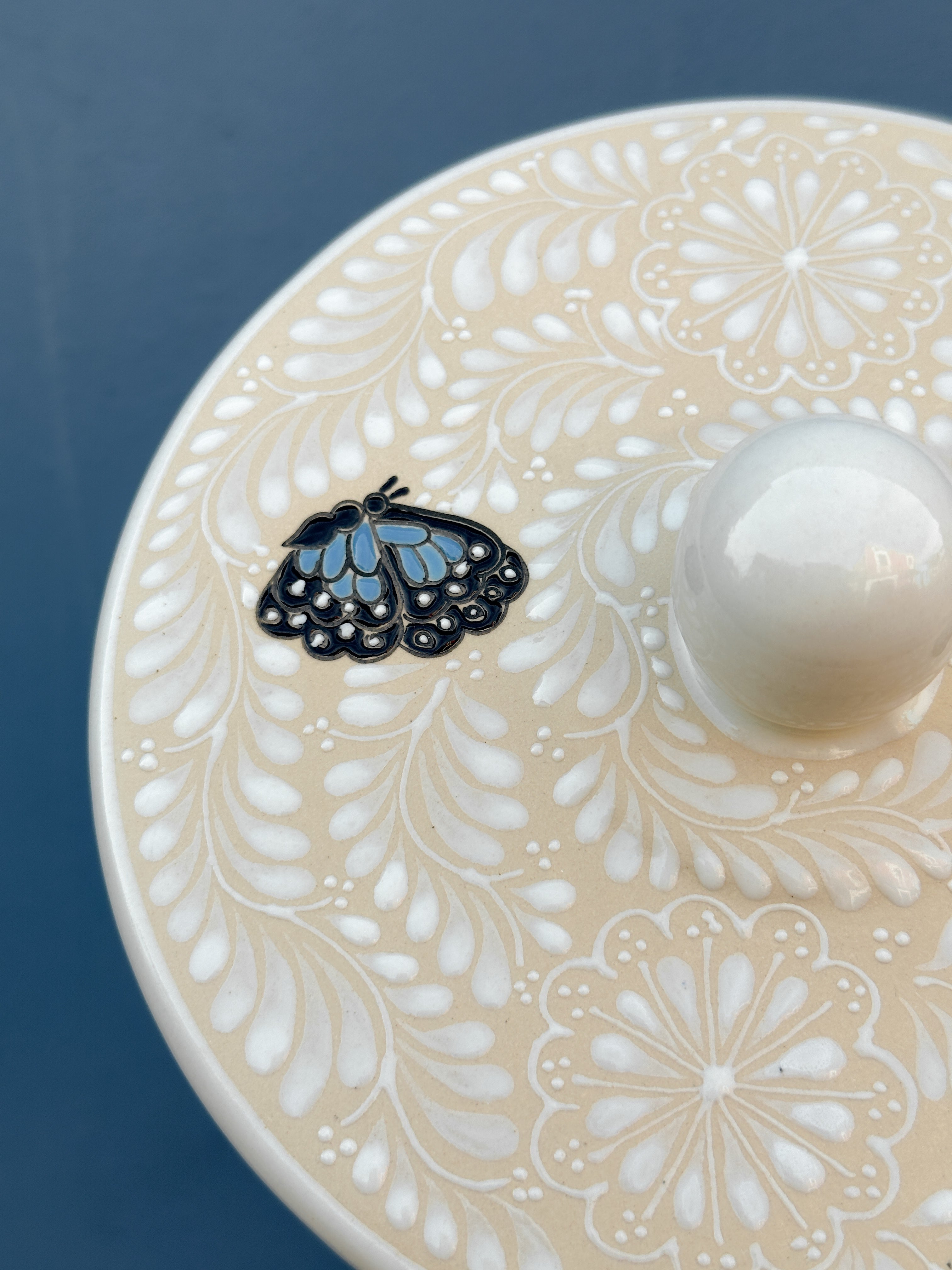 PRE-ORDER Blue Butterflies Tortillas Holder (SHIPS IN APPROX. 6-12 WEEKS)