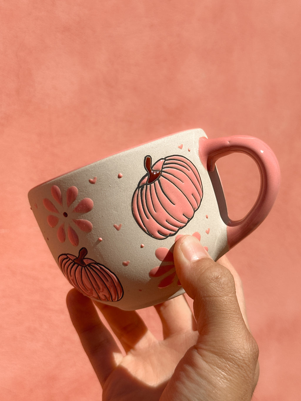 PRE-ORDER Pink Pumpkin Mug (SHIPS IN APPROX. 6-12 WEEKS)