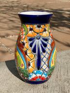 PRE-ORDER Colorful Talavera Flower Vase (SHIPS IN APPROX. 6-12 WEEKS)