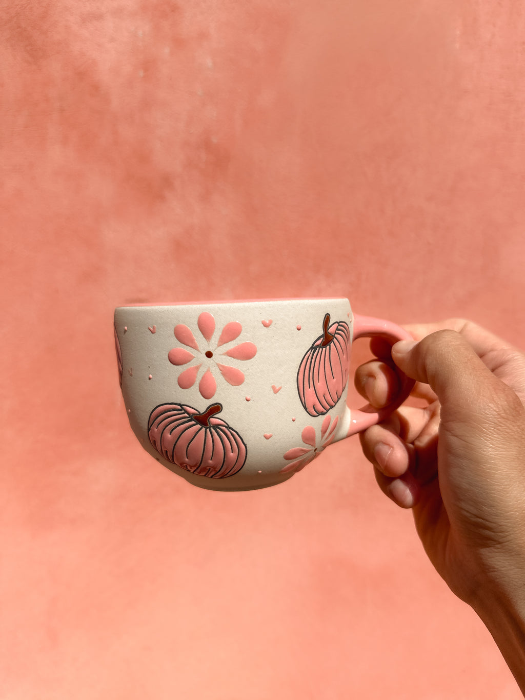 PRE-ORDER Pink Pumpkin Mug (SHIPS IN APPROX. 6-12 WEEKS)