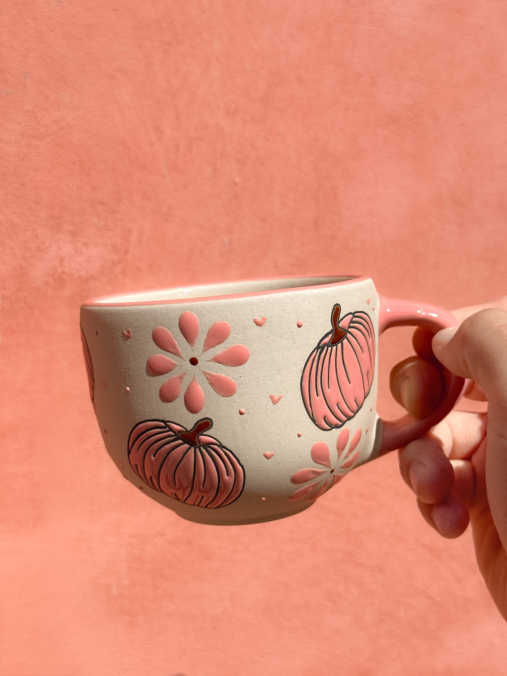 PRE-ORDER Pink Pumpkin Mug (SHIPS IN APPROX. 6-12 WEEKS)