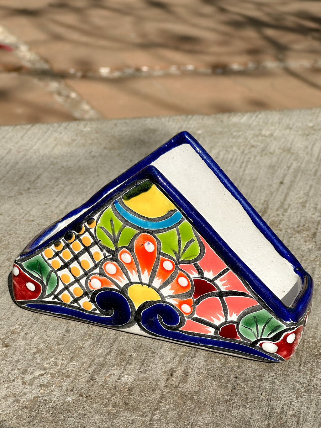 PRE-ORDER Colorful Talavera Napkin Holder (SHIPS IN APPROX. 6-12 WEEKS)