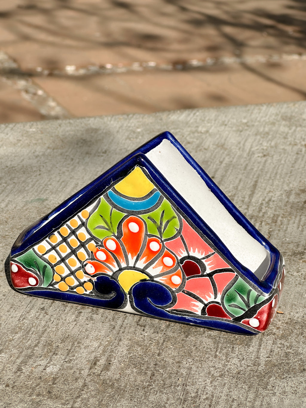 PRE-ORDER Colorful Talavera Napkin Holder (SHIPS IN APPROX. 6-12 WEEKS)
