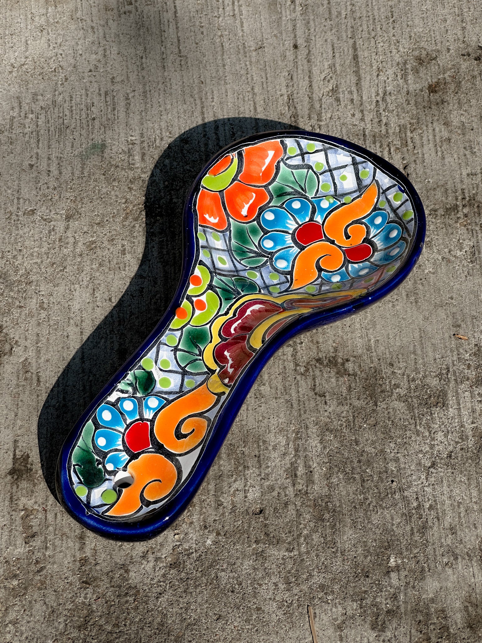 PRE-ORDER Colorful Talavera Spoon Rest (SHIPS IN APPROX. 6-12 WEEKS)