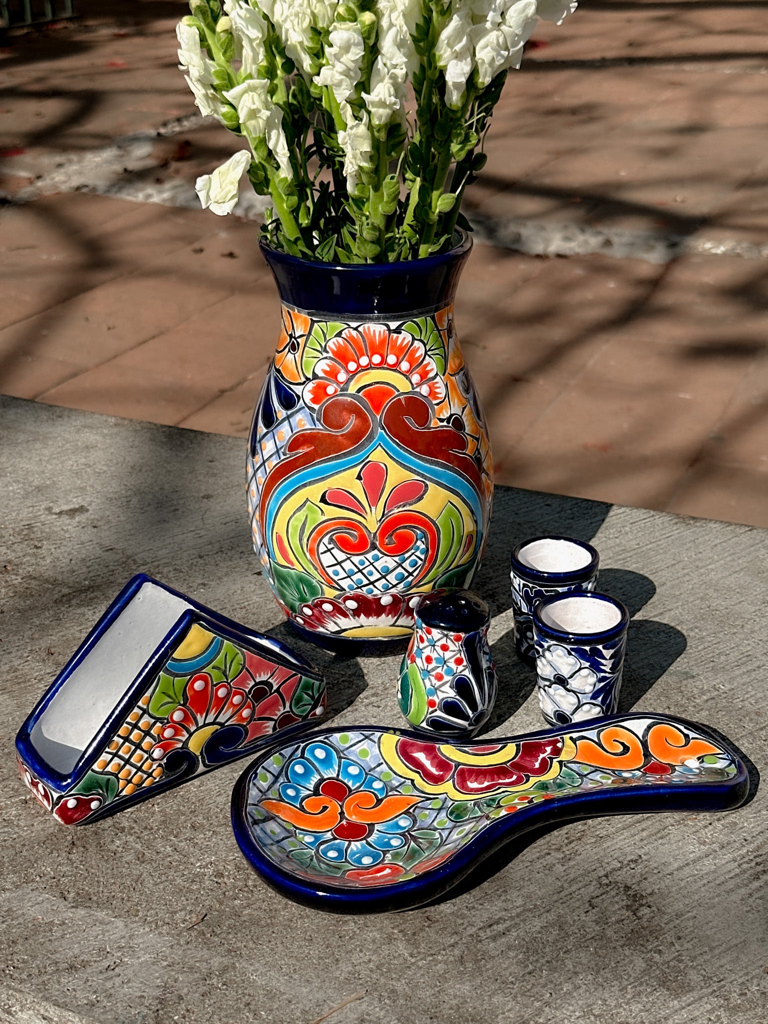 PRE-ORDER Colorful Talavera "Mi Casita" Set (SHIPS IN APPROX. 6-12 WEEKS)