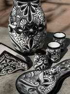 PRE-ORDER Black Talavera "Mi Casita" Set (SHIPS IN APPROX. 6-12 WEEKS)