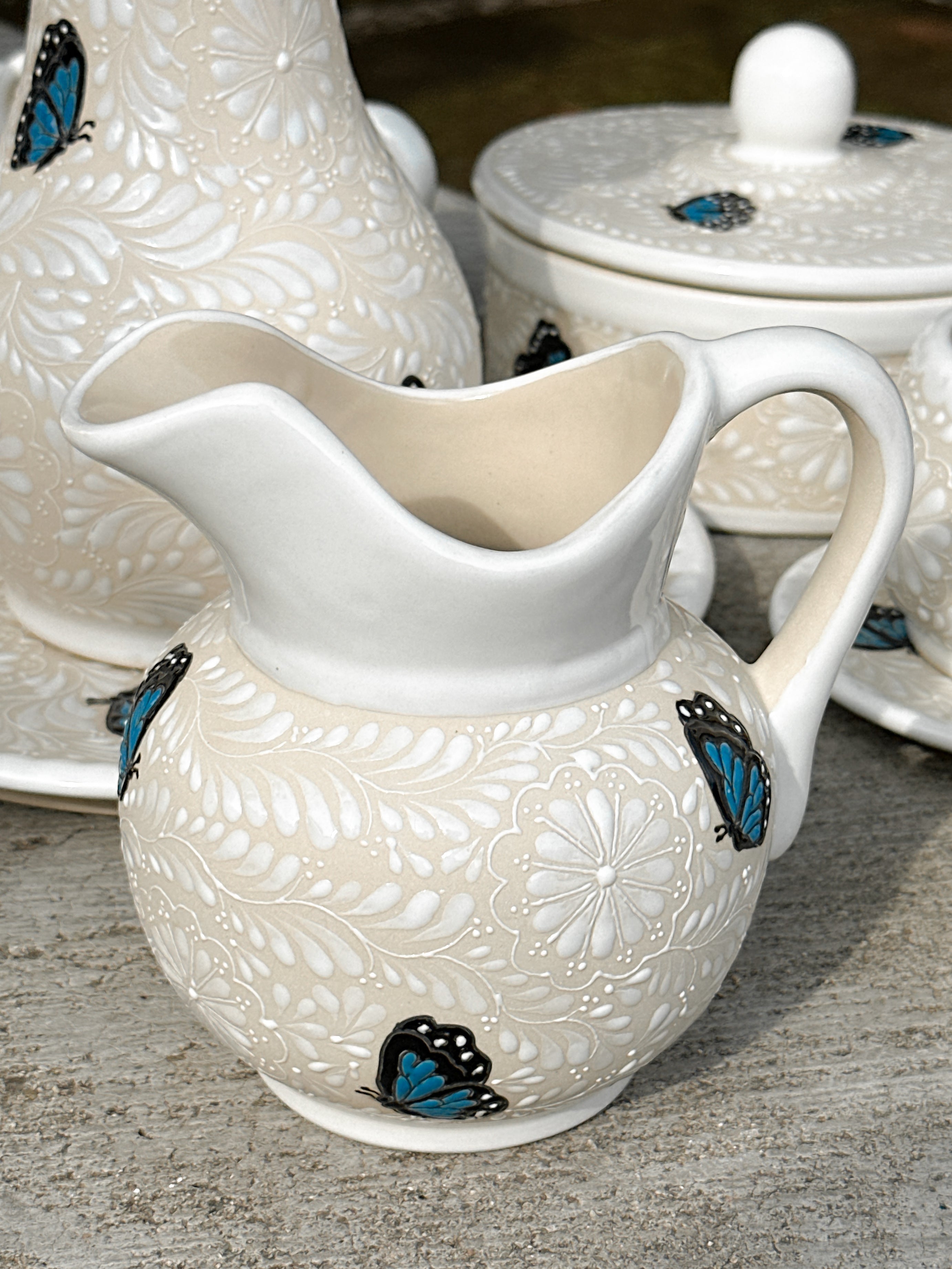 PRE-ORDER Blue Butterflies Jarra (SHIPS IN APPROX. 6-12 WEEKS)