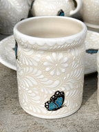 PRE-ORDER Blue Butterflies Kitchen Utensil Holder (SHIPS IN APPROX. 6-12 WEEKS)