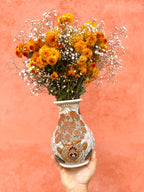 PRE-ORDER Cempasuchil Flower Vase (SHIPS IN APPROX. 6 - 14 WEEKS)