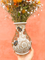 PRE-ORDER Cempasuchil Flower Vase (SHIPS IN APPROX. 6 - 14 WEEKS)