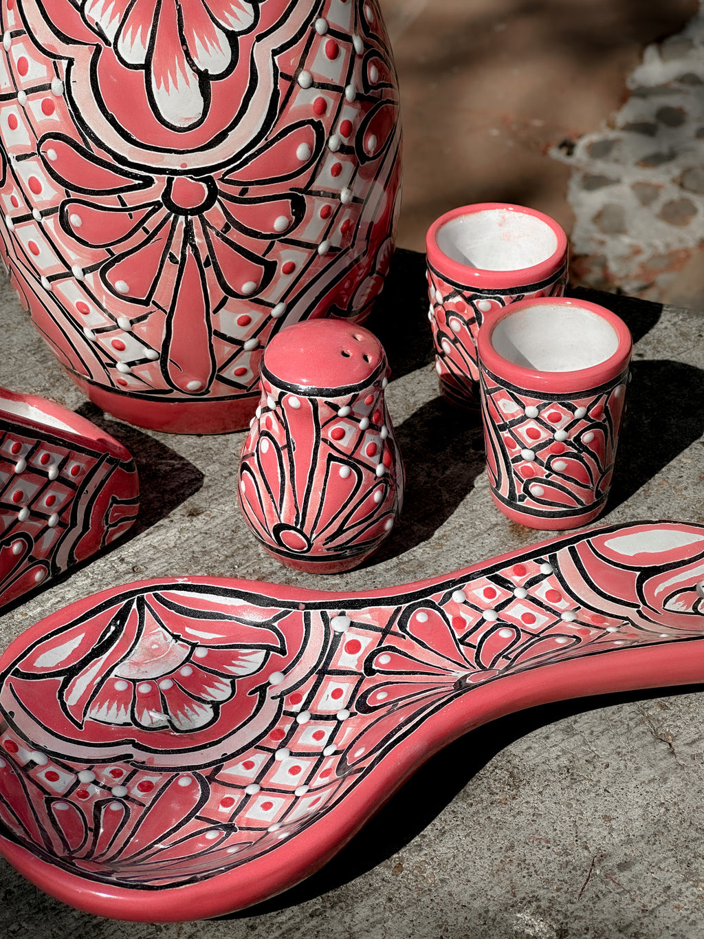 PREVENTA Set Rosa Talavera "Mi Casita" (ENVÍO EN APROX. 6-12 SEMANAS)