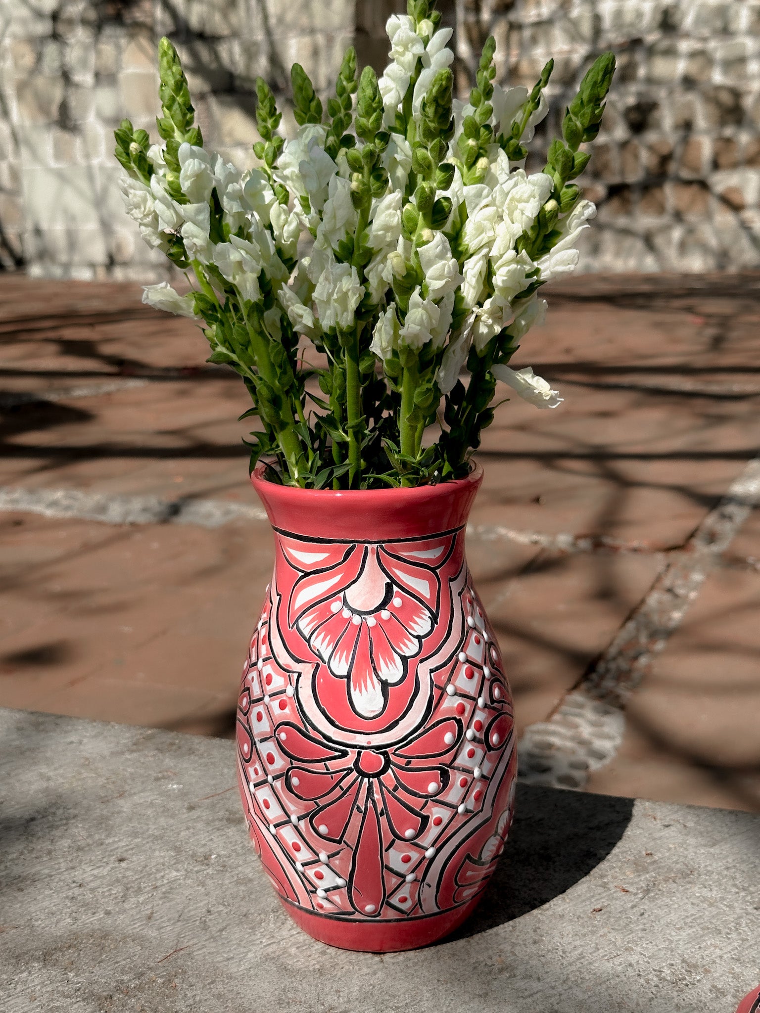 PRE-ORDER Pink Talavera Flower Vase (SHIPS IN APPROX. 6-12 WEEKS)