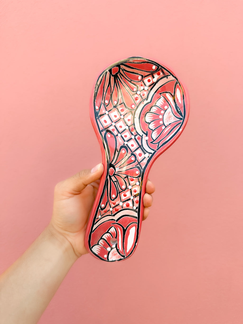 PRE-VENTA Apoyacucharas Talavera Rosa (ENVÍO EN APROX. 6-12 SEMANAS)