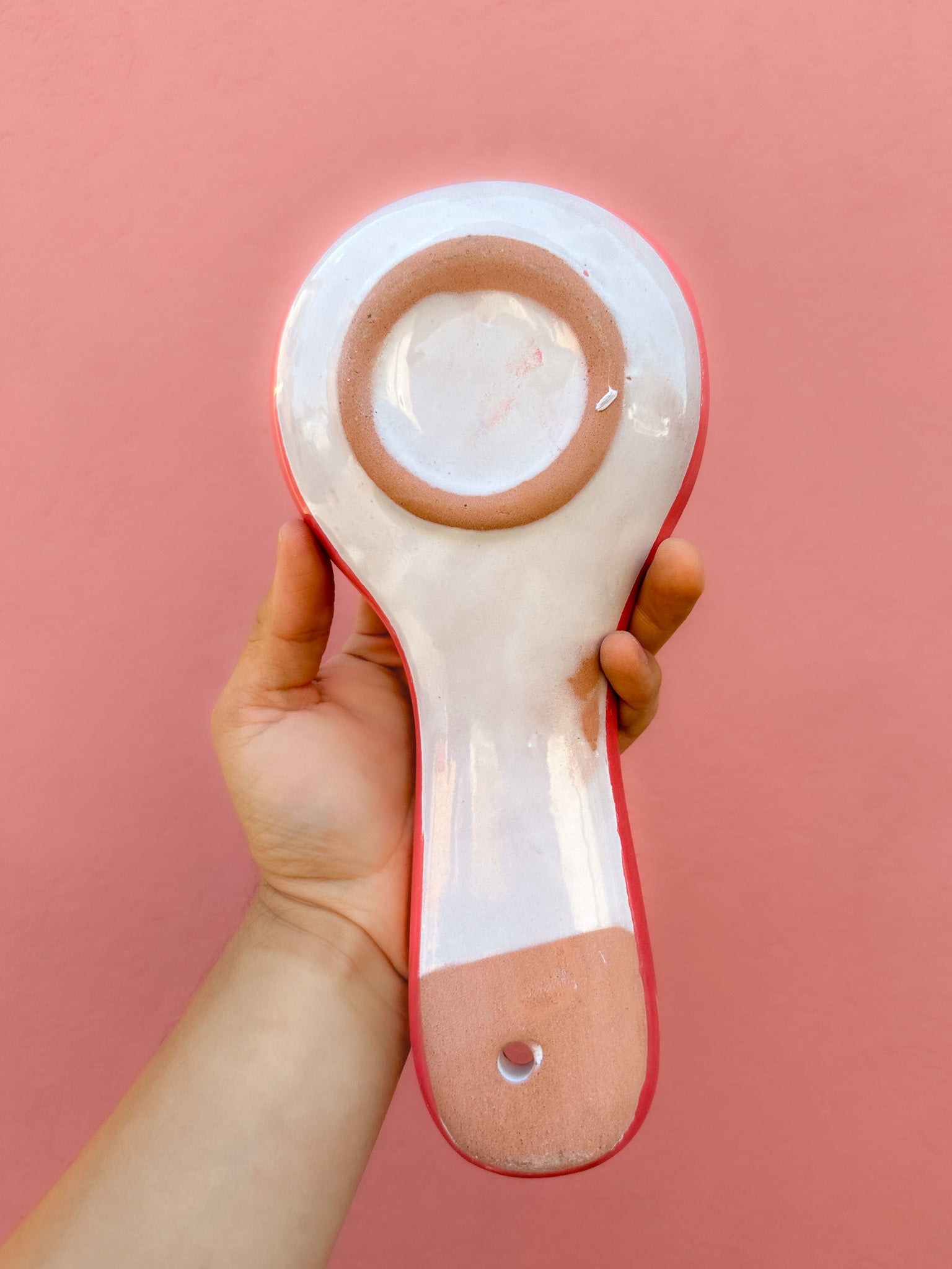 PRE-ORDER Pink Talavera Spoon Rest (SHIPS IN APPROX. 6-12 WEEKS)