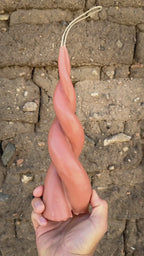 Lila Beeswax Spiral Candle