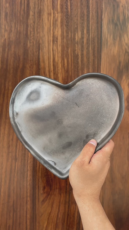 Black Clay Multipurpose Heart Tray