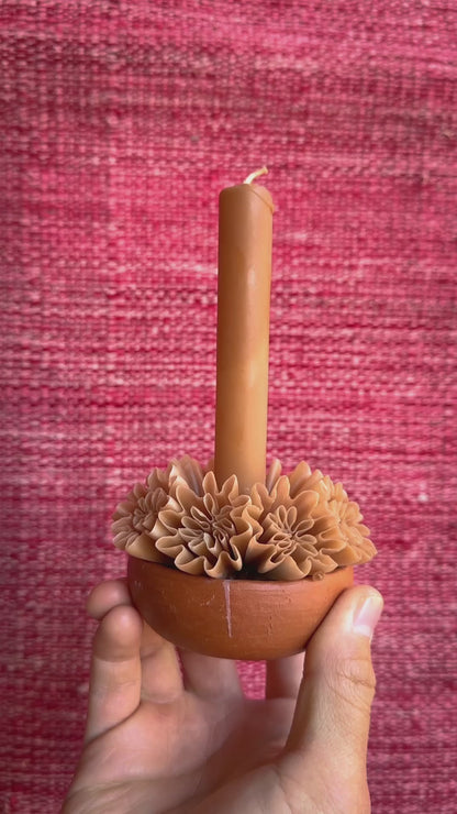 Vela de cera de abejas Leslie pequeña