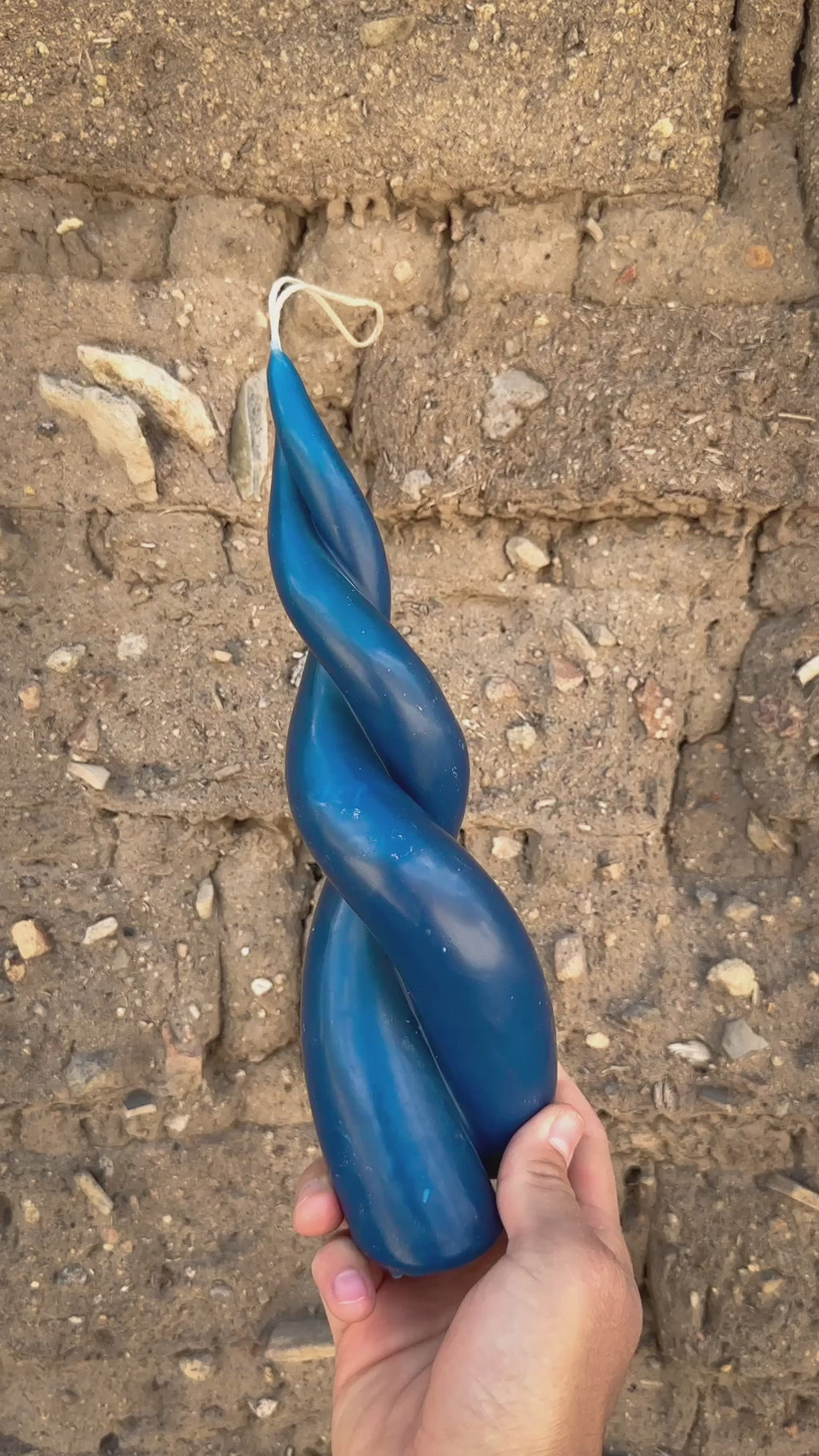 Vela espiral de cera de abejas color lila